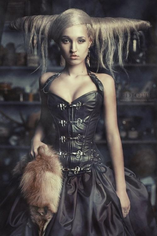 Винтажная Охотница в парике, сделанном моими руками. 03