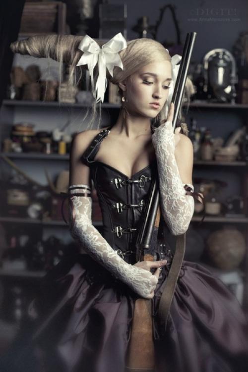 Винтажная Охотница в парике, сделанном моими руками. 01