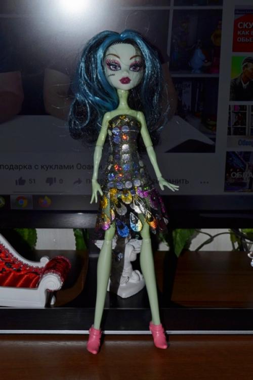 Сделала ооак на бюджетной кукле (полная переделка куклы: макияж, прическа, дизайн одежды. 03