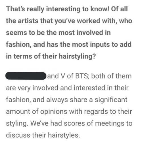 Пак наеджу, основатель знаменитого салона красоты и макияжа Bit & Boot, упомянул BTS в своем интервью журналу RS India! 03