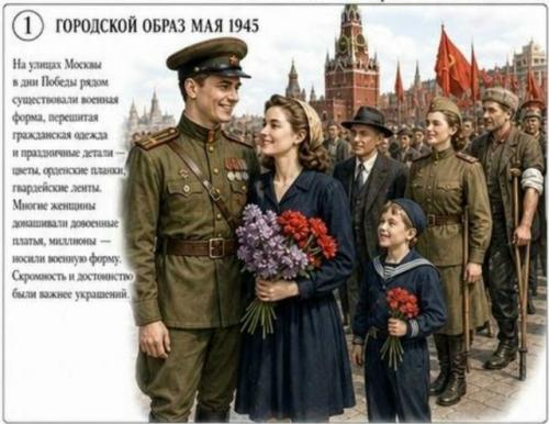 Какая она мода 1945 года? 01
