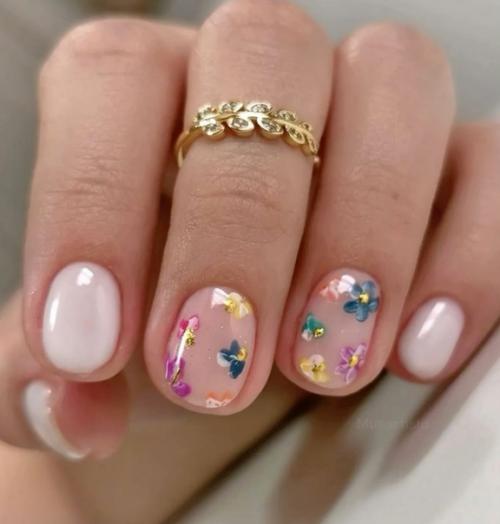 Маникюр с цветами: 10 элегантных идей сезона 2024. 02