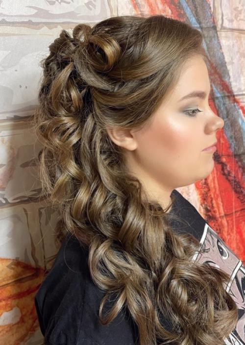 Макияж и прическа для юной выпускницы Марины. 01