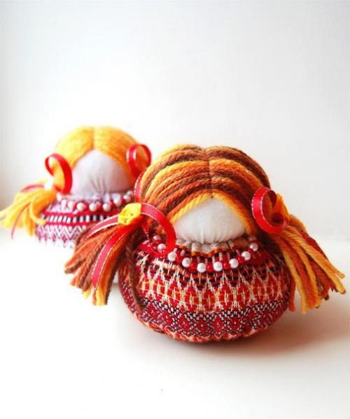 Поделки.  Вальдорфская кукла - зерновушка. 03