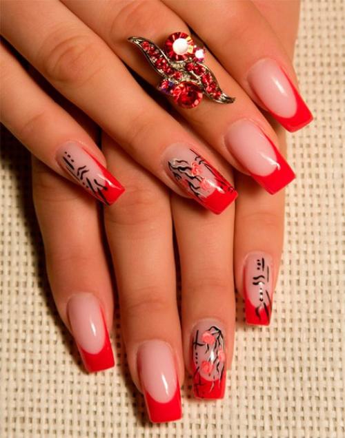 Самый модный цветной маникюр. 04