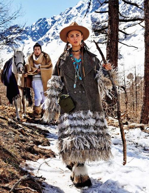 Sacred Tribes Of Mont Cervin: Анна Селезнева в фотосессии Джампаоло сгура для Vogue Japan November 2015. 03