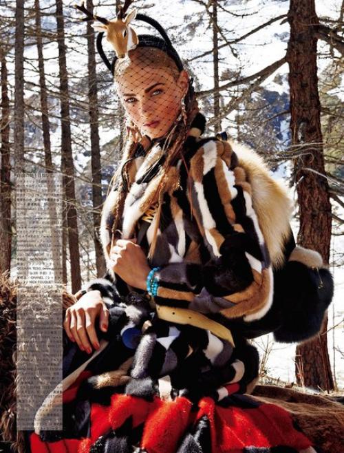 Sacred Tribes Of Mont Cervin: Анна Селезнева в фотосессии Джампаоло сгура для Vogue Japan November 2015. 02