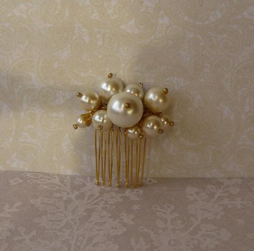 - жемчужный гребешок для свадебной прически. 02