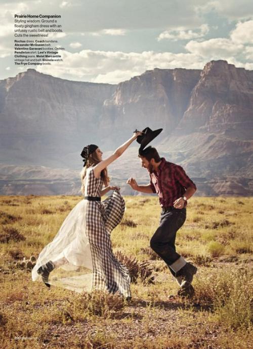 West Dressed: фотосессия Виктора демаршелье для US Glamour October 2015. 01