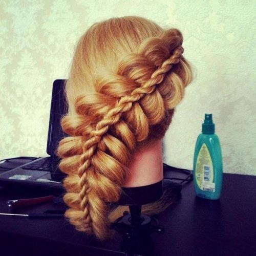 Вечерний макияж, прически и коррекция бровей. 05