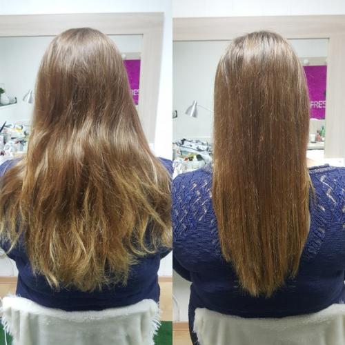 Я могу сделать полировку волос с запечатыванием срезов и средством для домашнего ухода - 400 рублей! 01