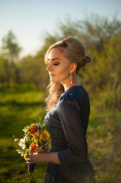 Весенняя съемка.  Прическа и макияж в моем исполнении. 03