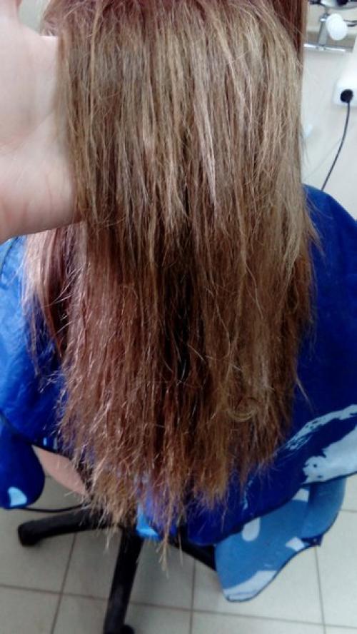 Ботокс!  Он творит чудеса напитали по максимуму сухие волосы клиентки? 01