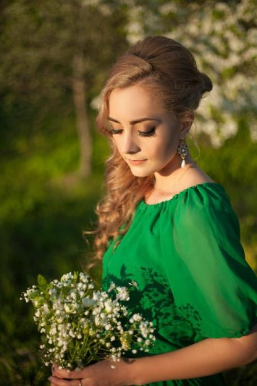 Весенняя съемка.  Прическа и макияж в моем исполнении. 04