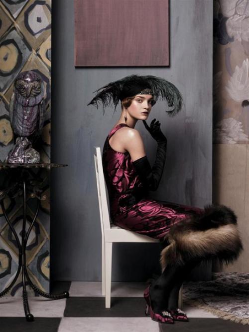 Fashioning The Century: Наталья Водянова в фотосессии Стивена мейзела для Vogue US May 2007. 04