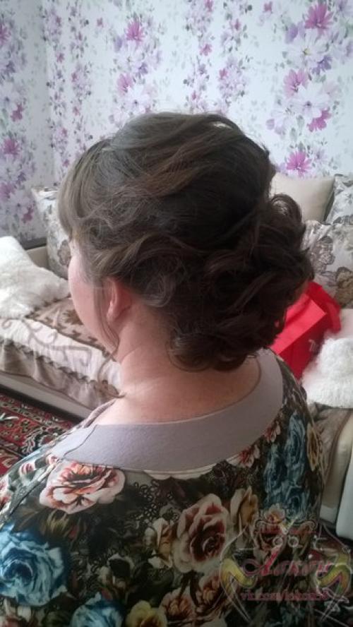 Вечерняя прическа и макияж на юбилей для милой и неповторимой Насти. 03