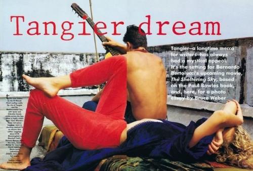 Модель Элейн Ирвин в фотоистории Мечта о Танжере для журнала Voque, январь 1990 года. 07