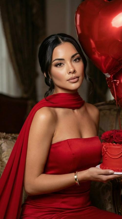 Сохрани идентичность, черты лица, пропорции и внешний вид женщины с референсного изображения.  