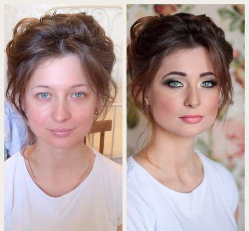 Та - дам!  Мой макияж на Наталье и всеми любимые фото до и после! 01