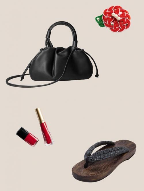 Юбка из торжественного кимоно и открытый топ - необычный элегантный наряд для новогодней вечеринки. 02