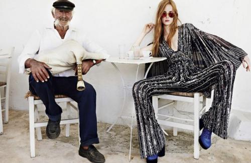 Mykonos: фотосессия Марио тестино для Vogue Paris November 2015. 06