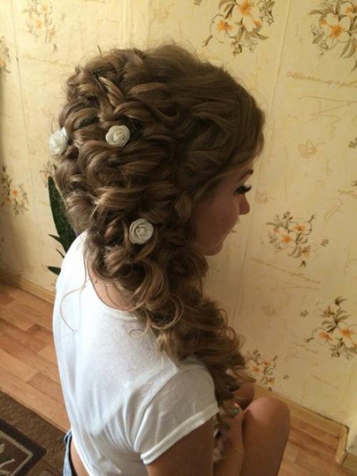 Прически, локоны, косы, афро - кудри, свадебные прически? 08