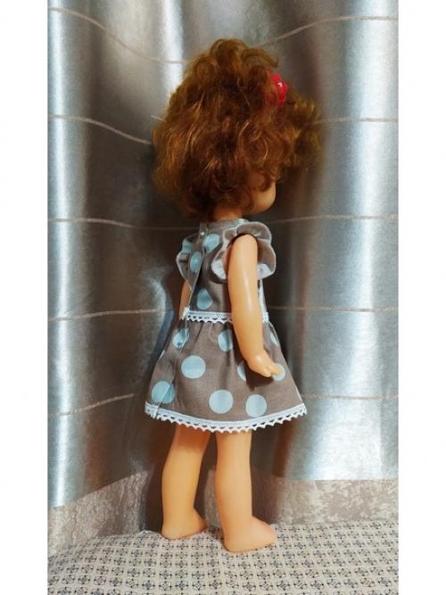 Кукла катя в новом платье, сшила я его сама. 01