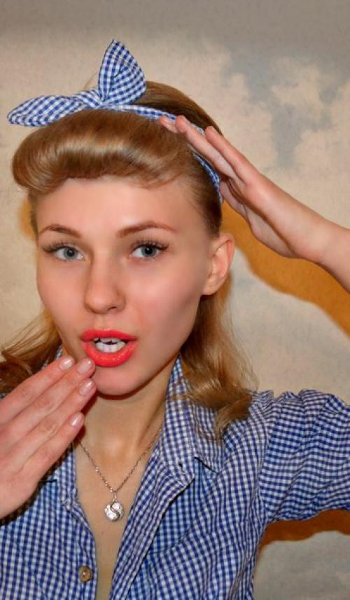 Образ в стиле пин -ап в моём исполнении. 03