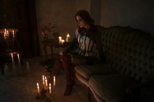 Косплей - модель Дарья Кравец (Fishy Cosplay) примерила на себе роль прекрасной чародейки трисс из игры The Witcher 3: Wild Hunt. 06