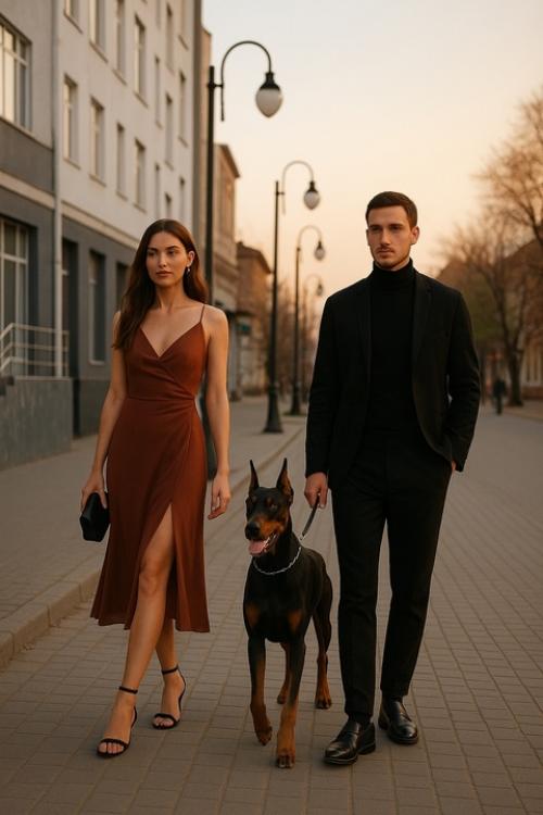 Подготовка к съёмке с доберманом. 01