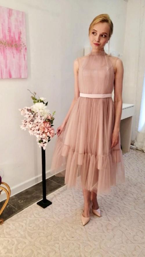 Готовый образ (платье + серьги) к выпускному. 01