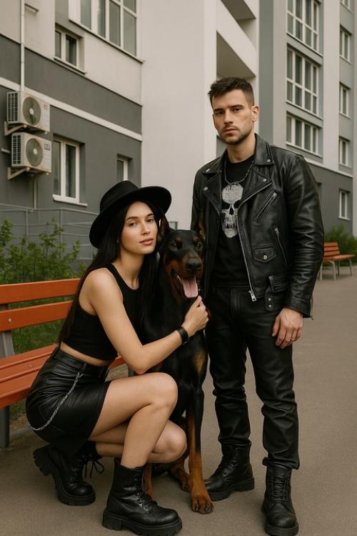 Подготовка к съёмке с доберманом. 02