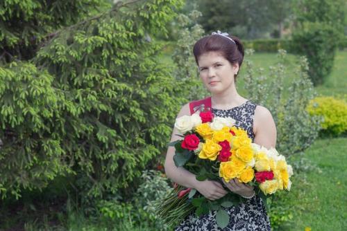 Еще одна моя очаровательная выпускница этого года образ 50-х годов. 01