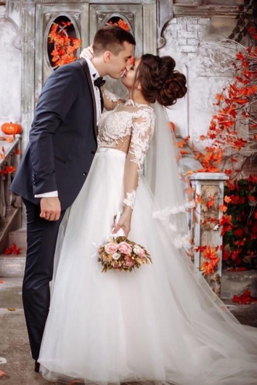 Свадебный макияж. Свадебная причёска. 01