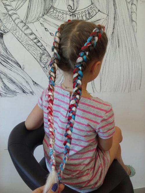 Тольятти. Цветные косы с канекалоном хит этого лета? 08