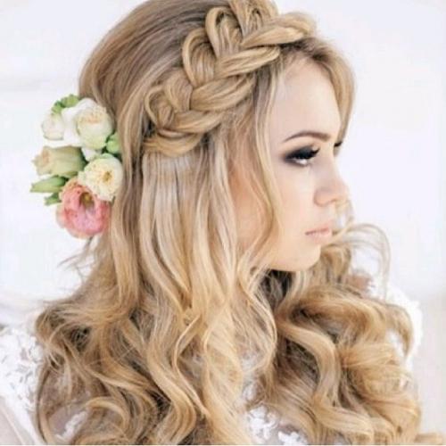 Свадебные прически с косами. 01