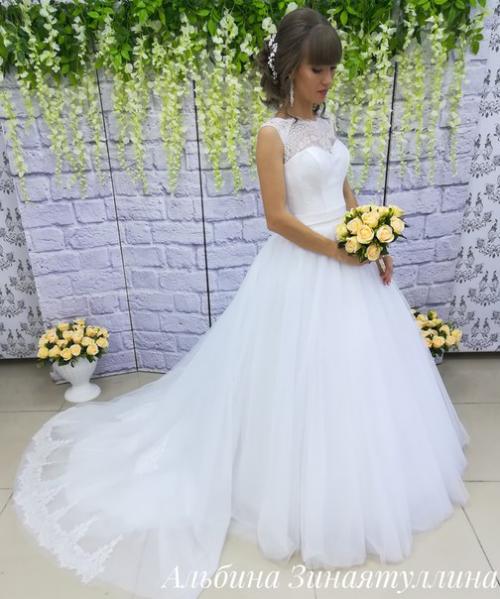 Свадебная модель с декоративной спинкой и шлейфом? 02