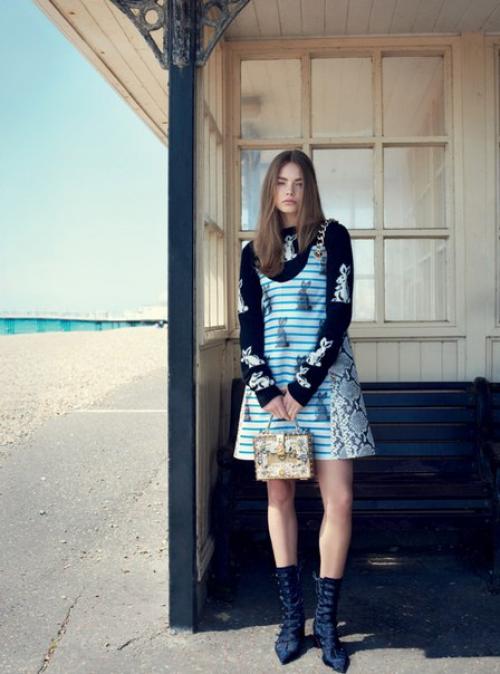 Beyond The Sea: Кристин фросет в фотосессии регана Кэмерона для Harper's Bazaar UK January 2016. 04