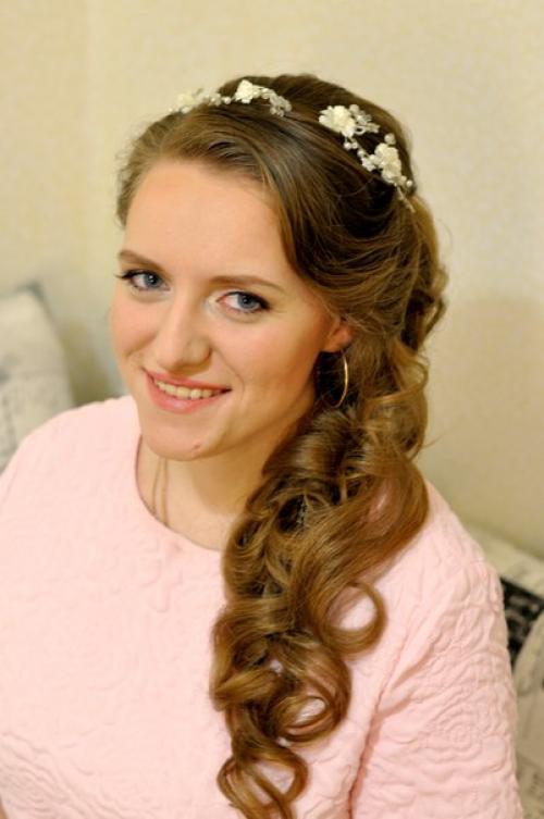 Пробная прическа юли и макияж для невесты. 01