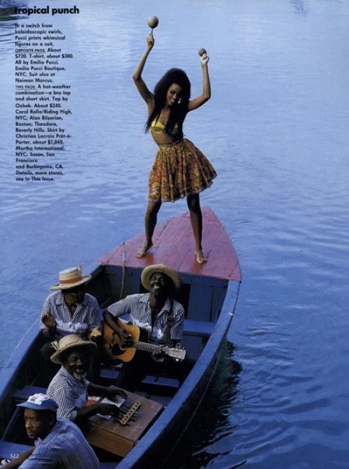 Tropical Punch. Американский Vogue, апрель 1991 года. 04