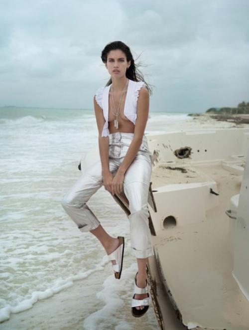 Iron Maiden: Сара сампайо в фотосессии Жиля бенсимона для Elle UK May 2016. 09