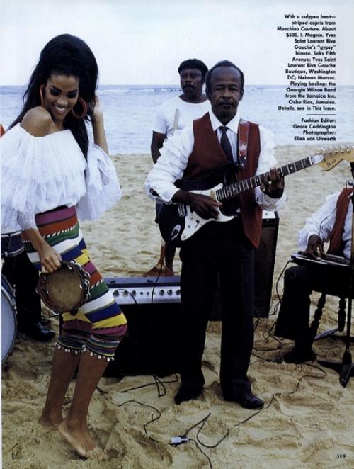 Tropical Punch. Американский Vogue, апрель 1991 года. 01