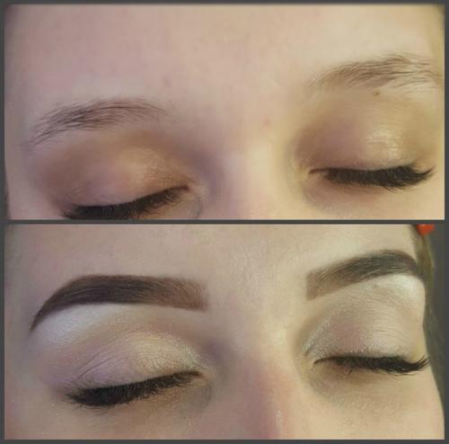 Окрашивание и коррекция бровей, макияж, причёски. 05