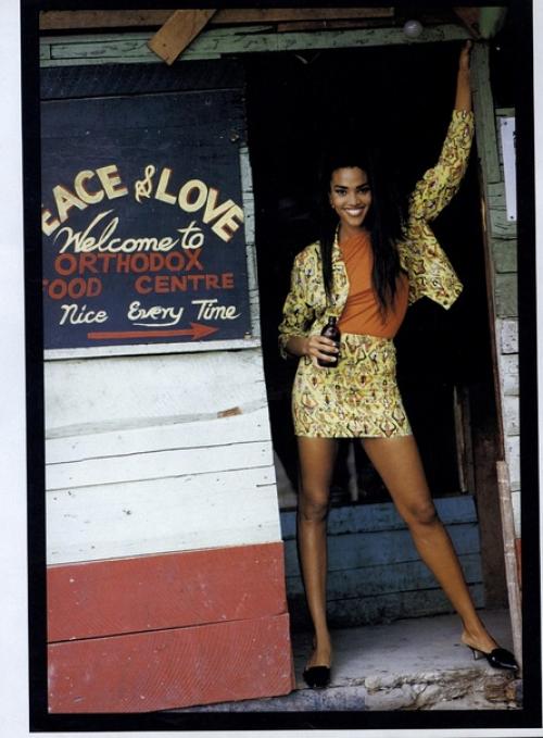 Tropical Punch. Американский Vogue, апрель 1991 года. 05