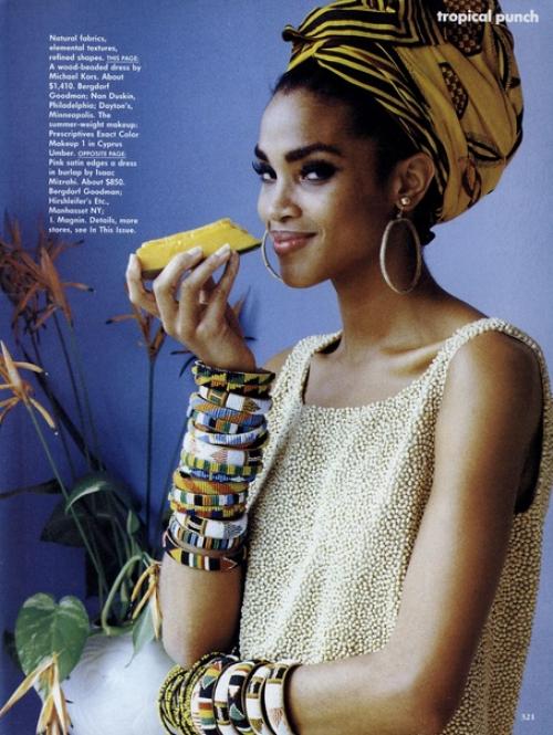 Tropical Punch. Американский Vogue, апрель 1991 года. 03