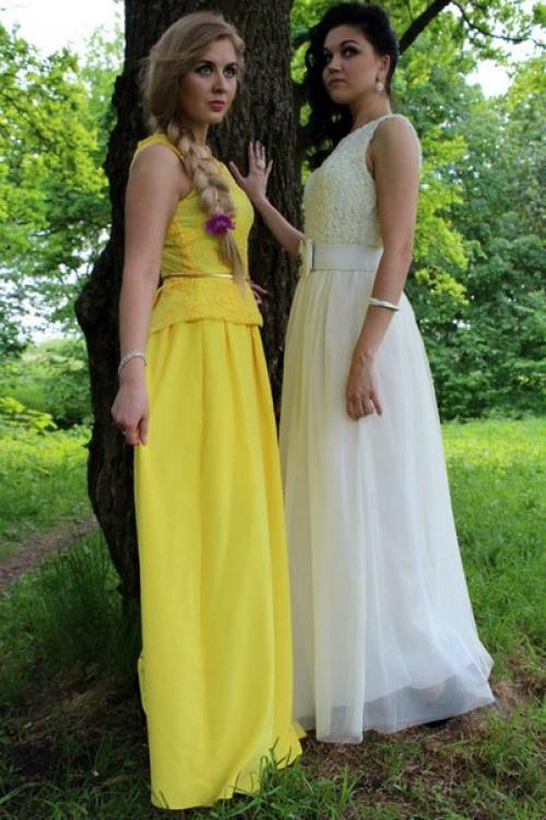 Новое вечернее платье, жёлтое, очень яркое! 01