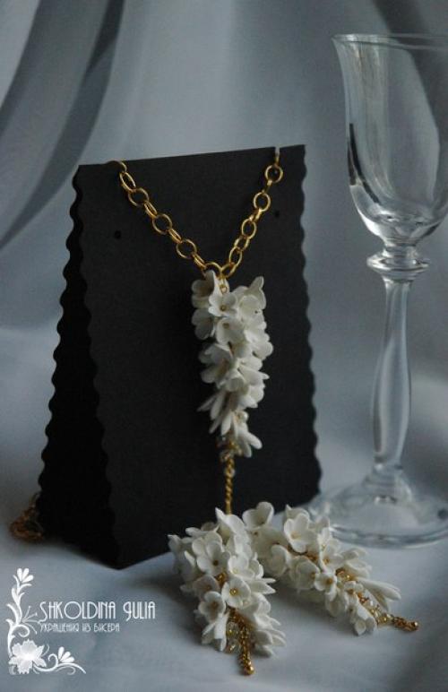 Кулон и серьги из полимерной глины! 03 Кулон и серьги из полимерной глины! 03