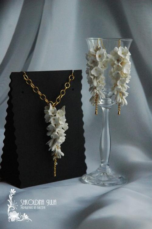 Кулон и серьги из полимерной глины! 04 Кулон и серьги из полимерной глины! 04