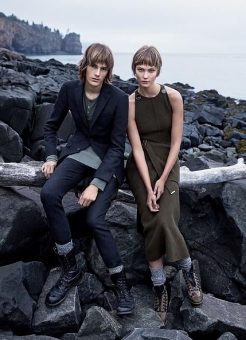Shore Leave: Карли клосс и Дилан броснен в фотосессии Майкла дженссона для US Vogue November 2015. 08
