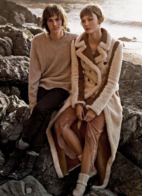 Shore Leave: Карли клосс и Дилан броснен в фотосессии Майкла дженссона для US Vogue November 2015. 02